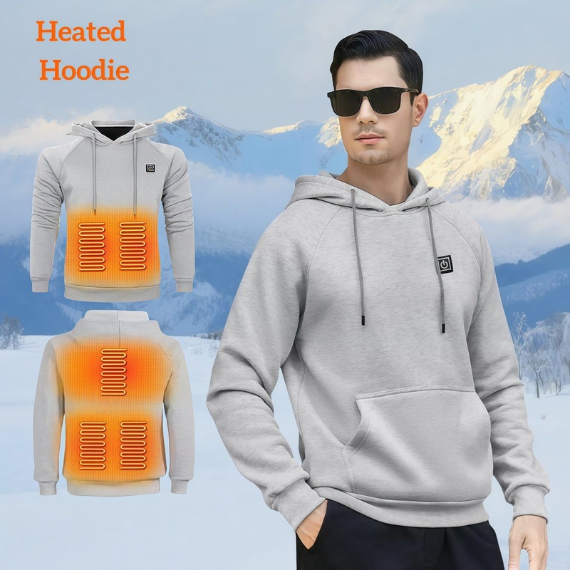 Pullover Fleece Heated Jacket with Battery Electric Heated Clothing Heated Hoodie – Heated Jacket and Electric Heated Hoodie price