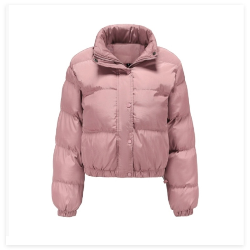 Solid Color Quilted Texture Style Puffy Jacket Youthful Energetic Soft Commuting Down Overcoat – Puffy Jacket and Soft Jacket price