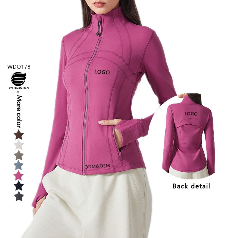Xsunwing Womens Clothing Fleece for Warmth Gym Fitness Yoga Jackets Zipper Yoga Tops Tight Coat with Pockets Sportswear Wdq178 – Fitness Yoga Wear and Wholesale Fitness Clothing price