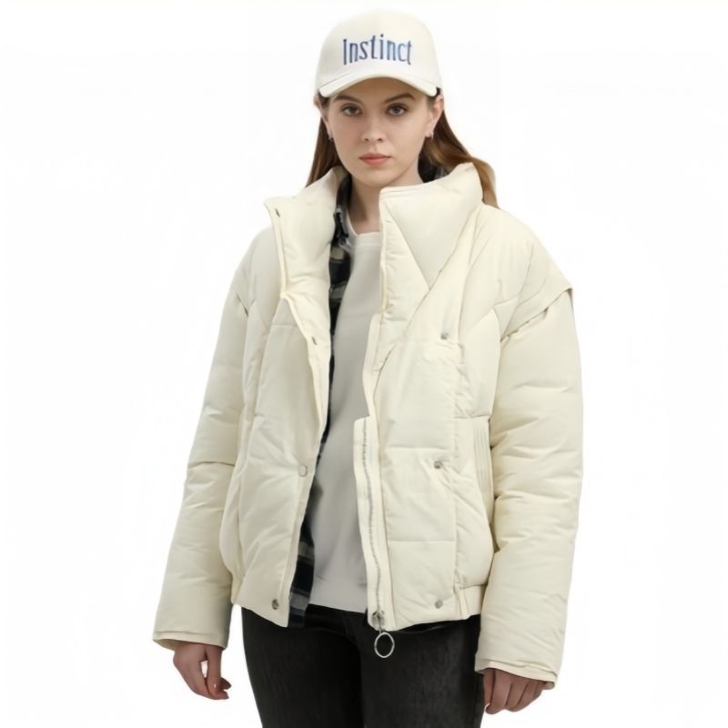 Bomber Jacket Woman Cropped Coats Puffer Down Half Jacket – Jacket and Clothing price