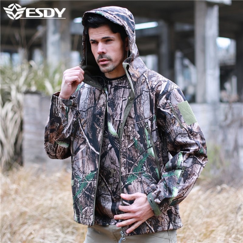 Esdy Tactical Sharkskin Soft Shell Outdoor Waterproof Windproof Jacket – Tactical Hoodie Jackets and Waterproof Jacket price