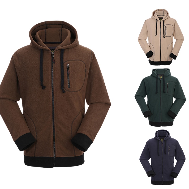 High Quality Warm Outdoor Running Custom Logo Warm Blank Plain Windbreaker Zipper Waterproof Polar Men Winter Polar Fleece Jacket – Waterproof Winter Coat Jacket and Custom Polo Fleece Jacket price
