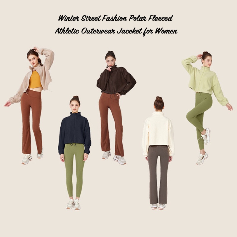 Hot Selling Soft Polar Fleece Winter Athletic Coat Long Sleeve Zipper Jacket for Women, Casual Cozy Mock Neck Outerwear with Side Pockets and Adjustable Hem – Fashionable Winter Outerwear and Womens Winter Outerwear price