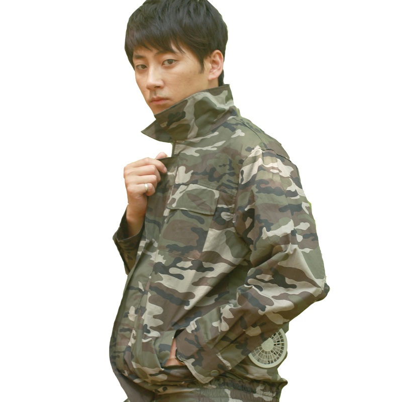 Hot Summer 7.4V Air Conditioned Outdoor Camouflage Clothes – Air Conditioning Working Clothes and Battery Fan Cooling Workwear price