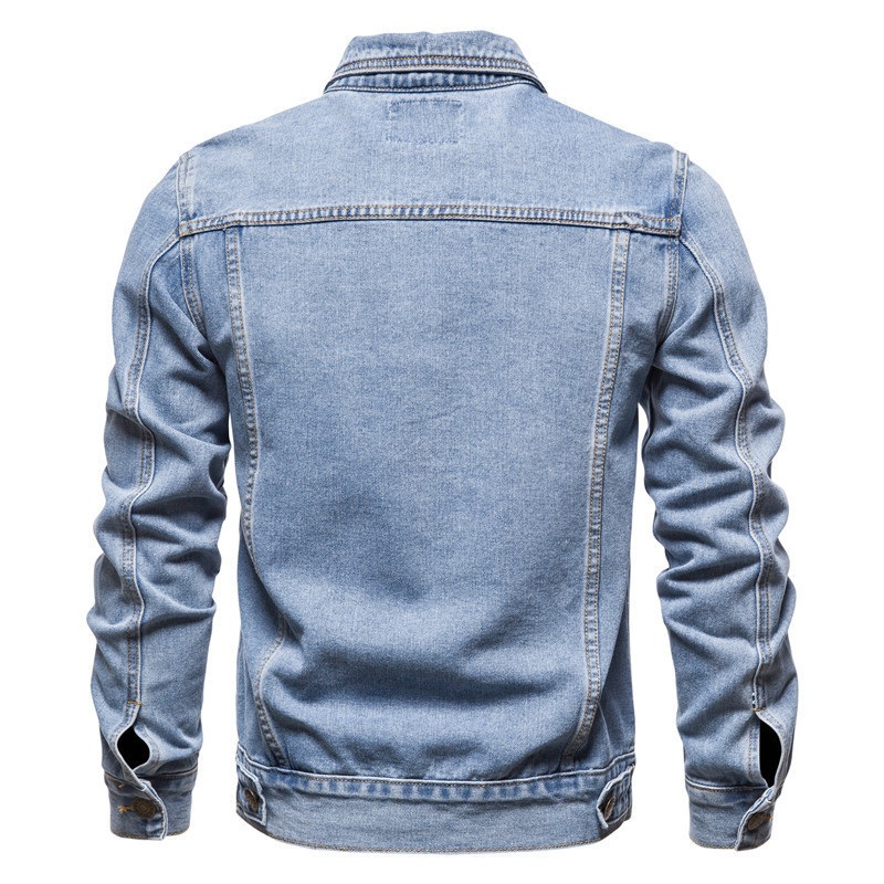 Mens Basic Cotton Washed Jeans Button Down Slim Casual Denim Trucker Jacket – Trucker Jacket and Denim Jacket price
