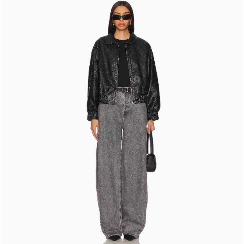 Spring Casual Daily Loose PU Zipper Jacket for Women – Fashion Jacket and Jacket with Pockets price