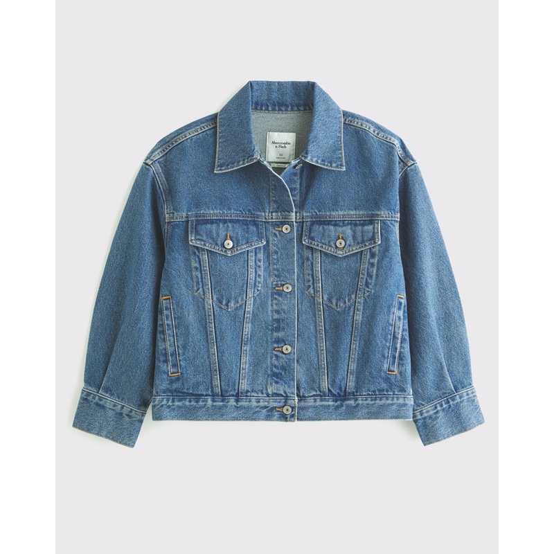 Winter 2025 New American Blue Loose Blank Plain Denim Jeans Jacket Women – Jeans Jacket and Women Jackets price