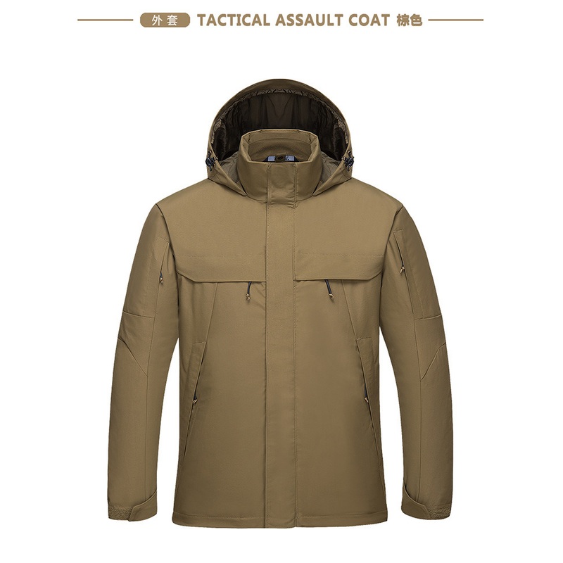 Camouflage Jacket Tactical Style Thor 3-in-1 Windbreaker Tactical Coat Suit Thickened for Men Winter Columbia Fleece Jacket – New Camouflage Clothing and Uniform price