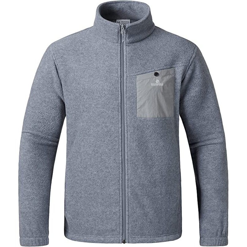 Mens Full Zip Fleece Outdoor Jacket Soft Polar Fleece Winter Coat with Pockets – Outdoor Vest and Hiking Vest price
