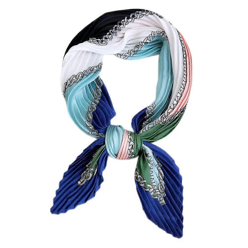 Neckerchief Scarf for Women Creative Small Clothes Decorative Cool Chain Blue 70x70cm Fashion Printing 1Set | Fruugo SG