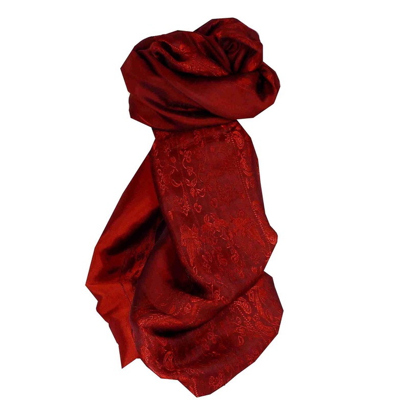 Vietnamese Silk Scarf Reversible Hoi-An Ba-Den Ruby by Pashmina & Silk | Fruugo SG