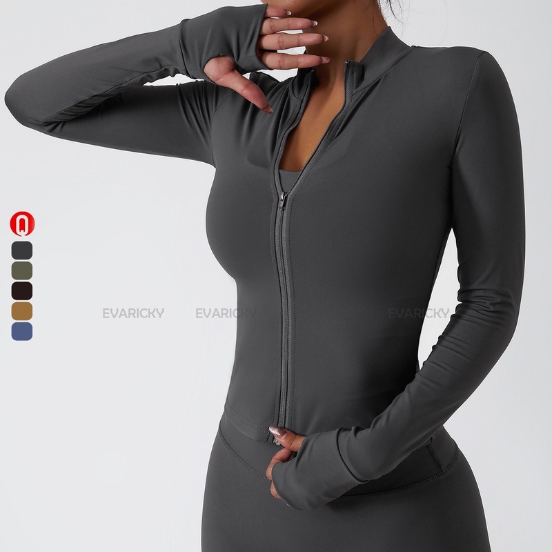 Women S Slim Fit Jogging Wear Yoga Workout Jacket Top Nude Feeling Training Wear Tracksuits Sports Jacket – Sports Jacket and Apparel price