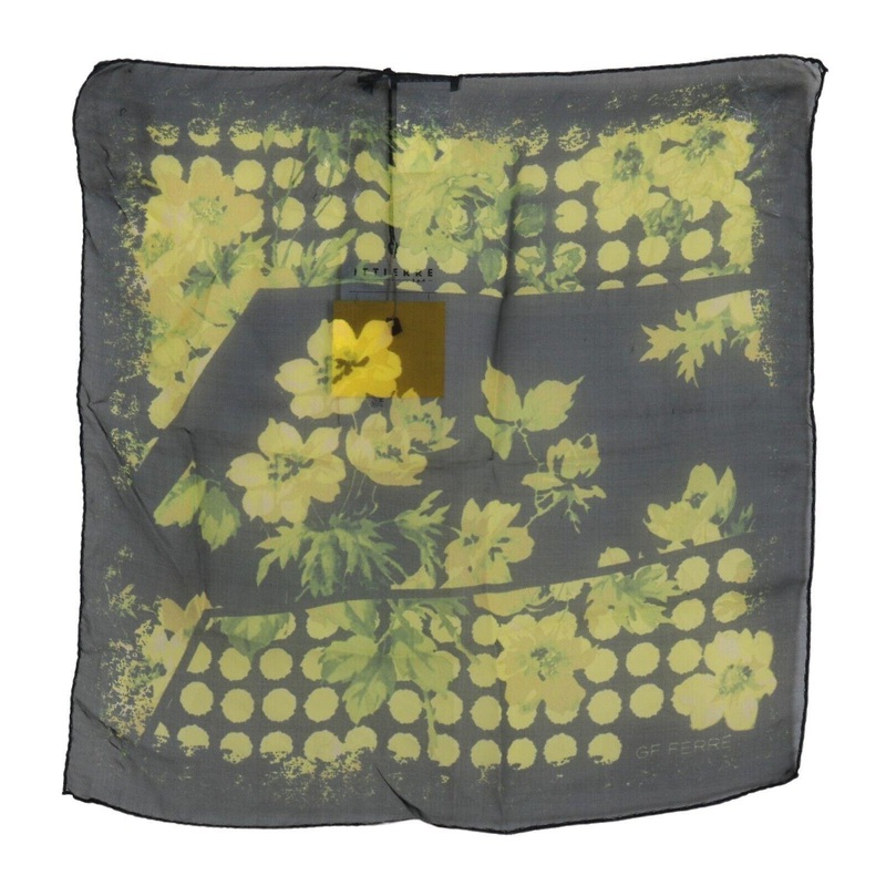 Black Yellow Floral Wrap Shawl Foulard Scarf | Fruugo SG