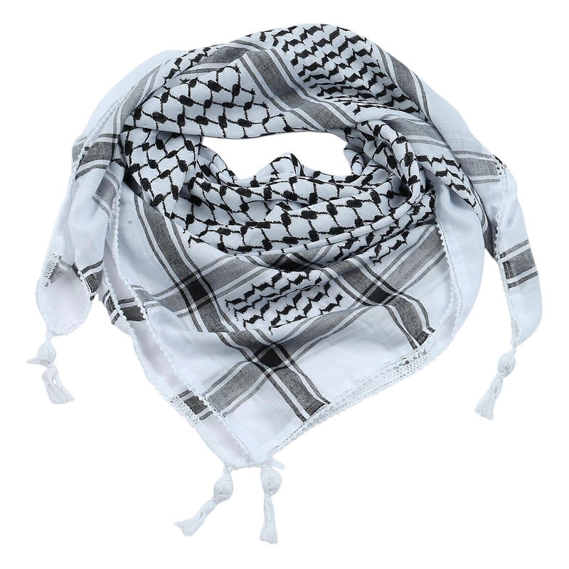 Dustproof Adult Shemagh Scarf Multi Purpose Jacquard Pattern Keffiyeh Headscarf Adjust Religious Scarf Outdoor Scarf  White | Fruugo SG