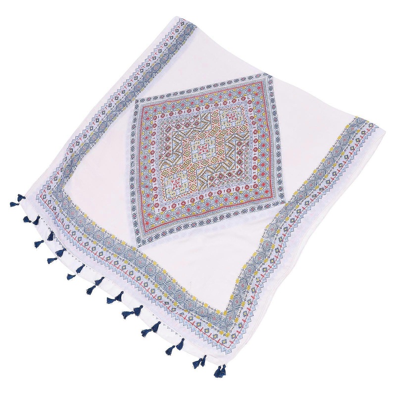 Elegant Women’s Scarfs Thin Printing Pattern Long Shawl Rectangular Shape White 180X90X0.1CM 1Pcs | Fruugo SG