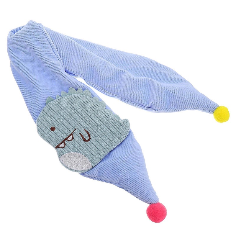 Girls Neck Warmer Winter Dinosaur Design Scarf Outdoor Activities Blue 75x9x1cm 1Pc | Fruugo SG