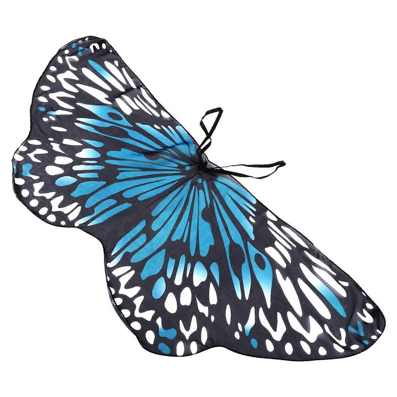 Halloween Children Butterfly Cloak Wing Shape Costume for Girls Blue Gradient 115X46CM Party Prop 1Pcs | Fruugo SG