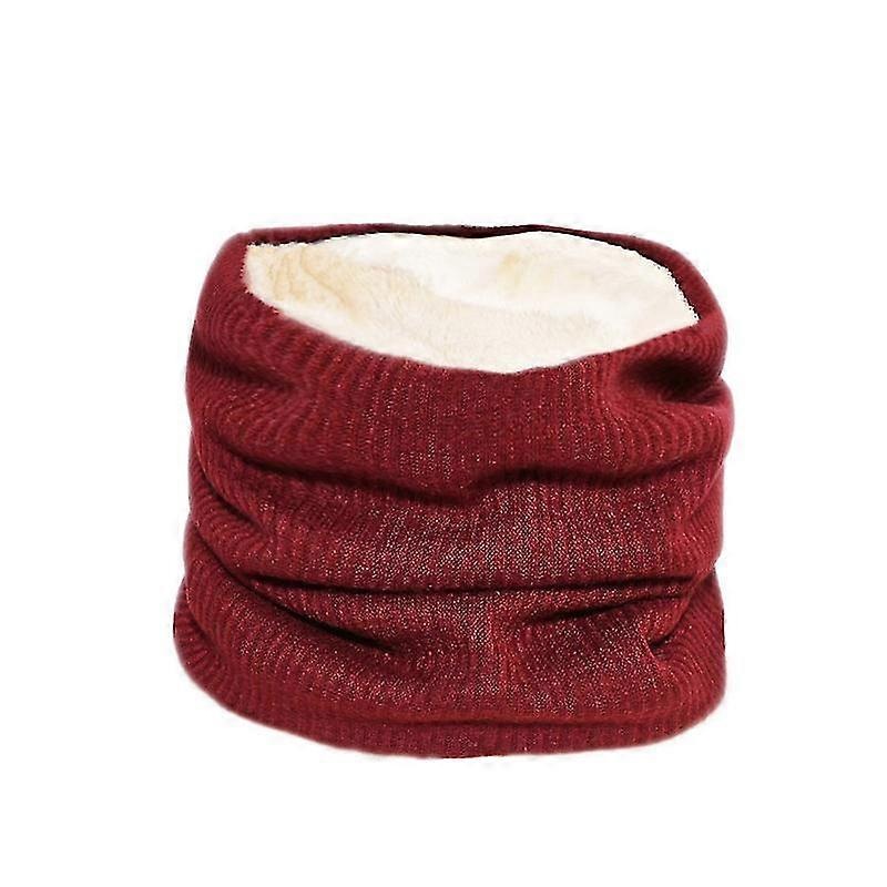 Harsh Winter Neck Warmer Double-layer Soft Fleece Lined Neck Gaiter Thick Knit Circle Loop Scarf Windproof | Fruugo SG