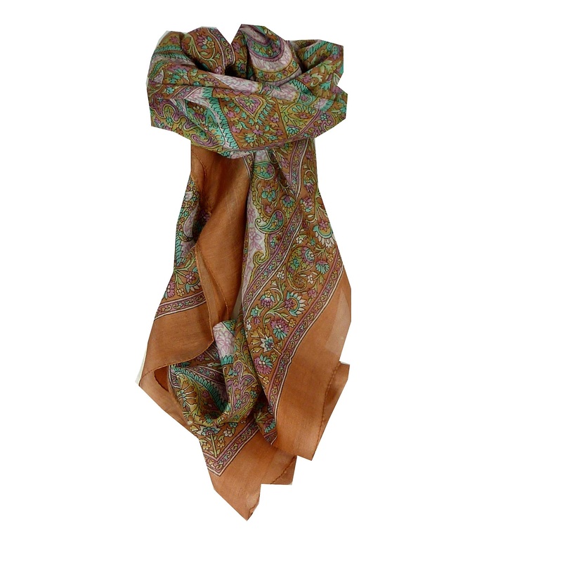 Mulberry Silk Classic Square Scarf Rachol Gold by Pashmina & Silk | Fruugo SG
