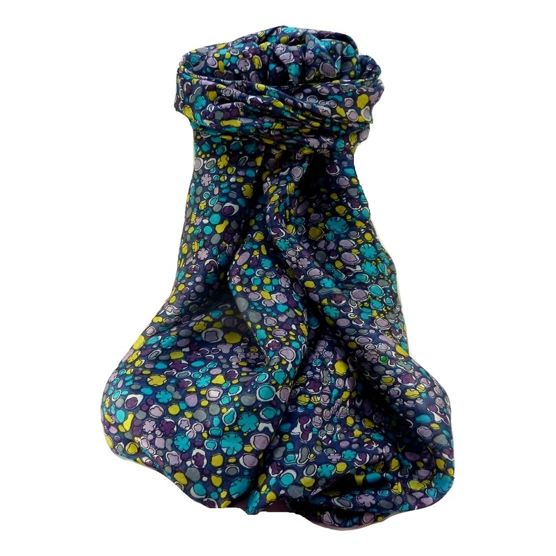 Mulberry Silk Contemporary Long Scarf Sandeep Blue by Pashmina & Silk | Fruugo SG