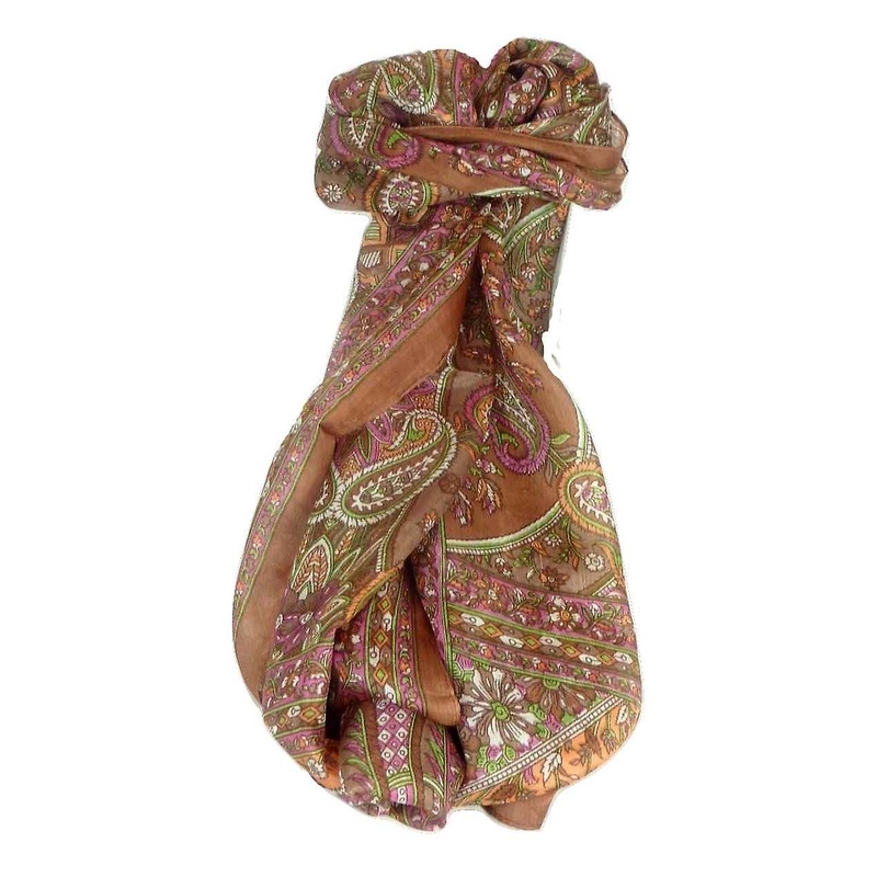 Mulberry Silk Traditional Long Scarf Chawl Caramel by Pashmina & Silk | Fruugo SG
