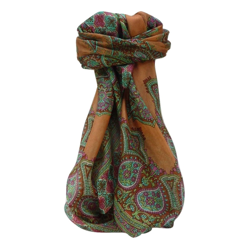 Mulberry Silk Traditional Square Scarf Obi Blush by Pashmina & Silk | Fruugo SG