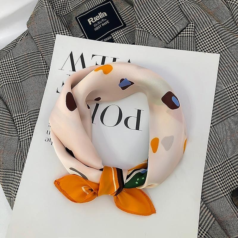 Scarf/Sjal i artificiellt silke prickig orange kaktus bok | Fruugo SG