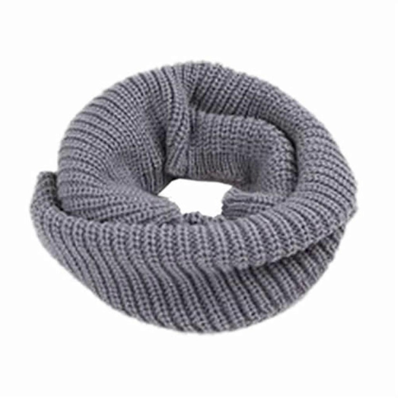Unisex Winter Warm for Infinity 2 Circle Cable Knit Cowl Neck Long Scarf Shawl C  Gray | Fruugo SG