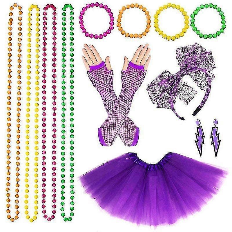 Women 80s Fancy Dress Retro Party Costume Set | Fruugo SG