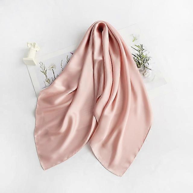 70cm*70cm Headband Neck Scarf For Women Small Shawls Cute Handkerchief Bandana Head Scarfs Female Black White Green Solid Colors | Fruugo SG