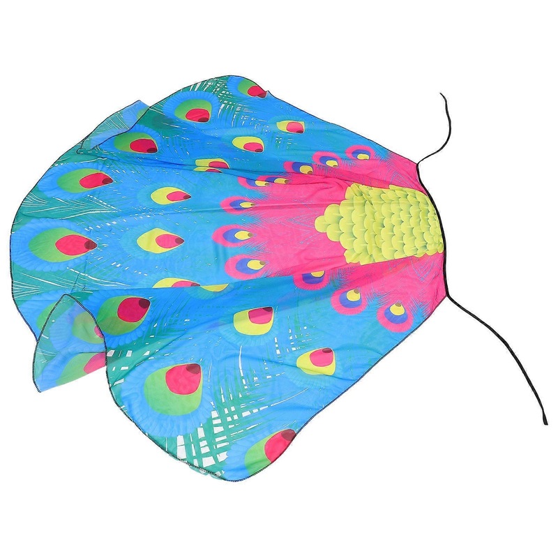 Chiffon Peacock Shawl for Women Travel Accessory Beach Wear Party Wear Stylish Lightweight Breathable Multi 190.00X116.00X0.30CM 1Pcs | Fruugo SG