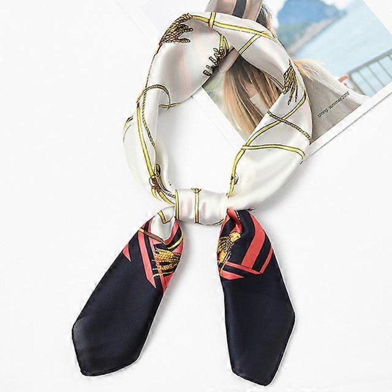 Design Print Women’s Silk Scarf Square Headband Little Luxury Female Hijab Bandanas Foulard Hair Ribbon Office Lady Handkerchief | Fruugo SG