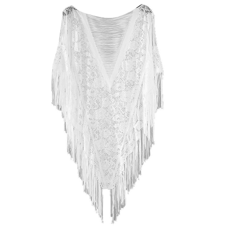 Elegant Hollows Out Womens Shawl Versatiles Breathable Sheer Polyester Shawl for Daily Use and Gifting  White | Fruugo SG