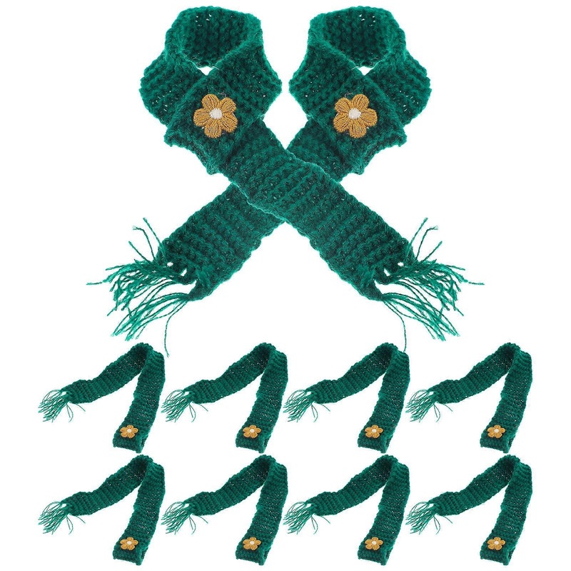 Funny Scarves Adjustable Mini Scarf Diy Lovers present Giving Green Cotton 10Pack | Fruugo SG