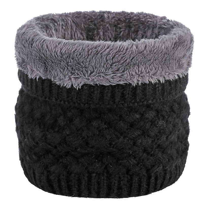 Kids Girls/Boys Winter Knitted Infinity Scarf Polar Fleece Neck Warmer | Fruugo SG