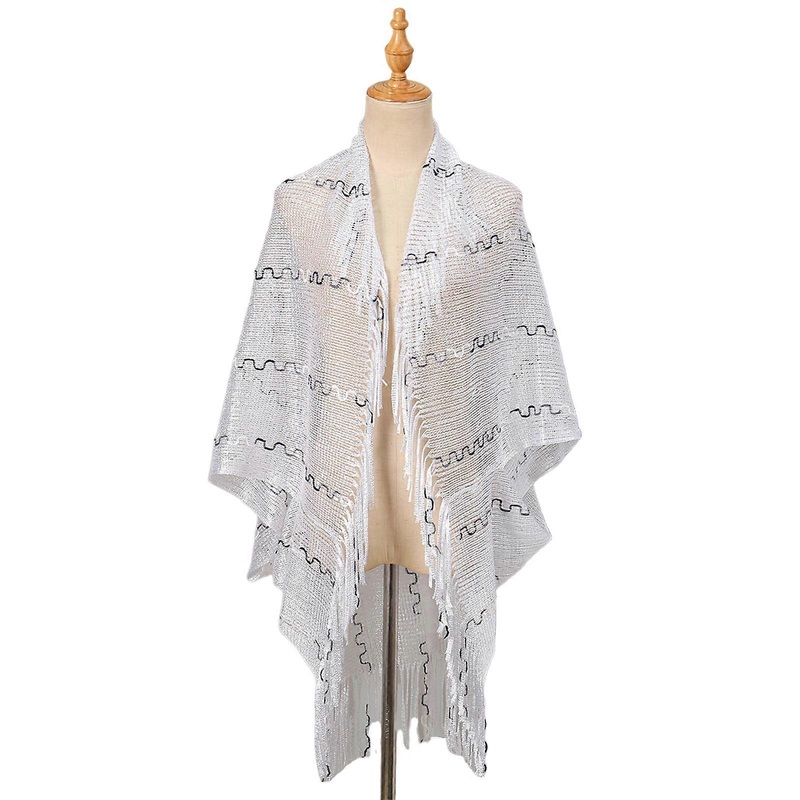Lightweight Shoulder Wrap for Women Breathable Fabric Shawl Scafr Enhances Style for Casual and Formal Setting  White | Fruugo SG