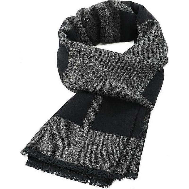 Mens Winter Warm Long Soft Scarf Plaid Tassel Scarf for Men Soft Classic Scarves | Fruugo SG