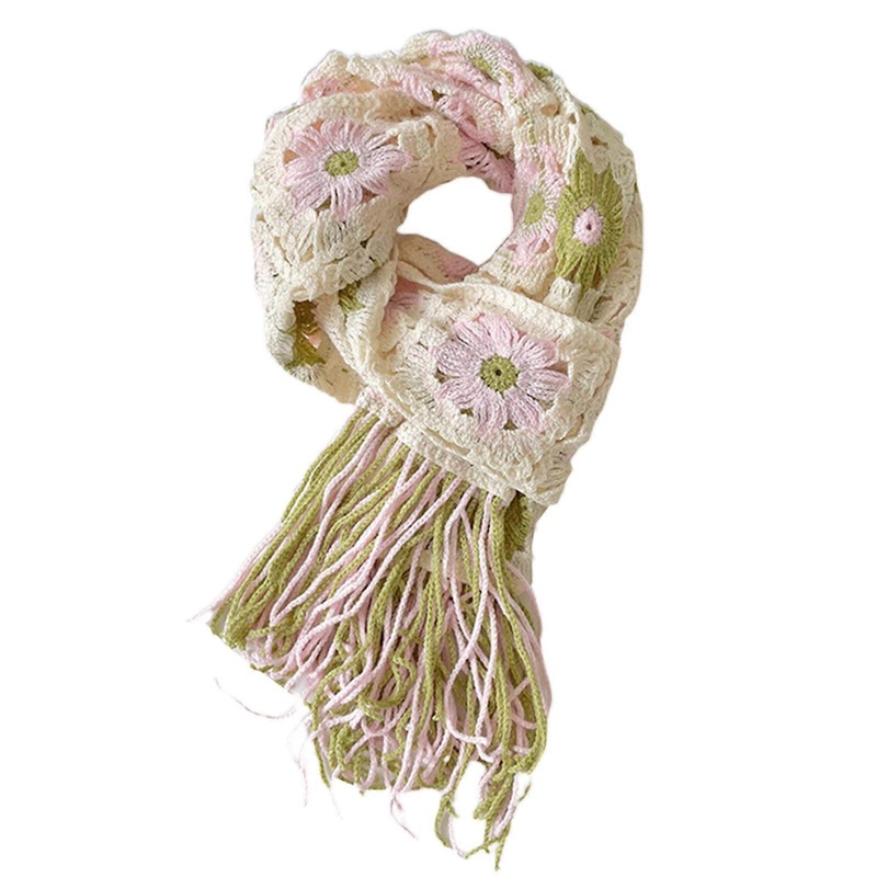 Scarf for Women Lightweight Floral Fashion Spring Fall Winter Scarves Shawl Wraps Knitted Tassels Scarf Wraps | Fruugo SG