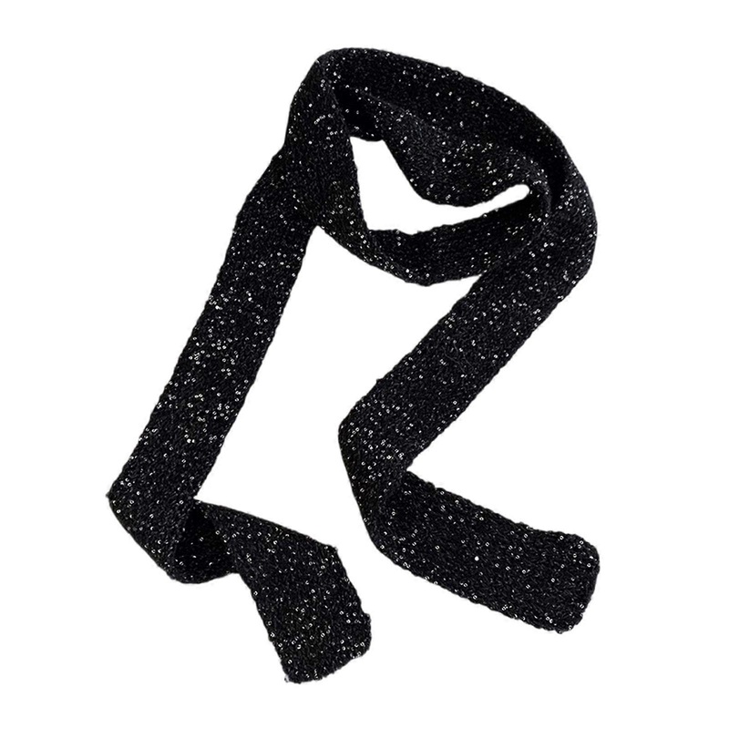 Sparkling Sequins Scarf for Female Girl 2000s Long Neck Scarf Spring Autumn Narrow Knitted Thin Scarf Harajuku Neck Wrap | Fruugo SG