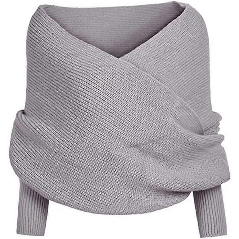 Women Knit Sweater Tops Scarf Winter Scarf Winter Shawl Wrap Scarf with Sleeve Wrap Scarf Shawl Scarves | Fruugo SG