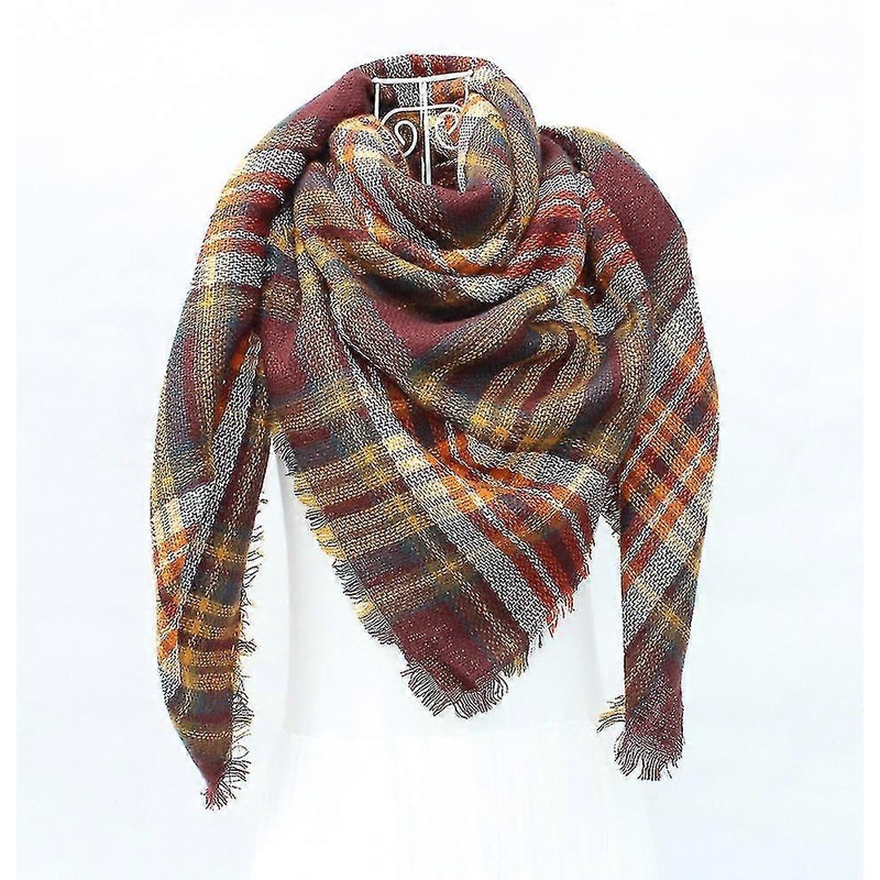 Women’s Fashion Big Grid Winter Warm Large Plaid Scarf Blanket Stylish Long Shawl Wrap | Fruugo SG