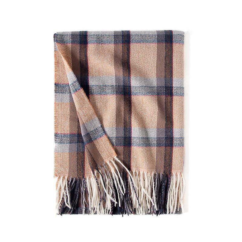 Women’s Scarf Winter 2023 New Artificial Cashmere Scarf Color-contrast Check Printed Shawl Fringe Bib | Fruugo SG