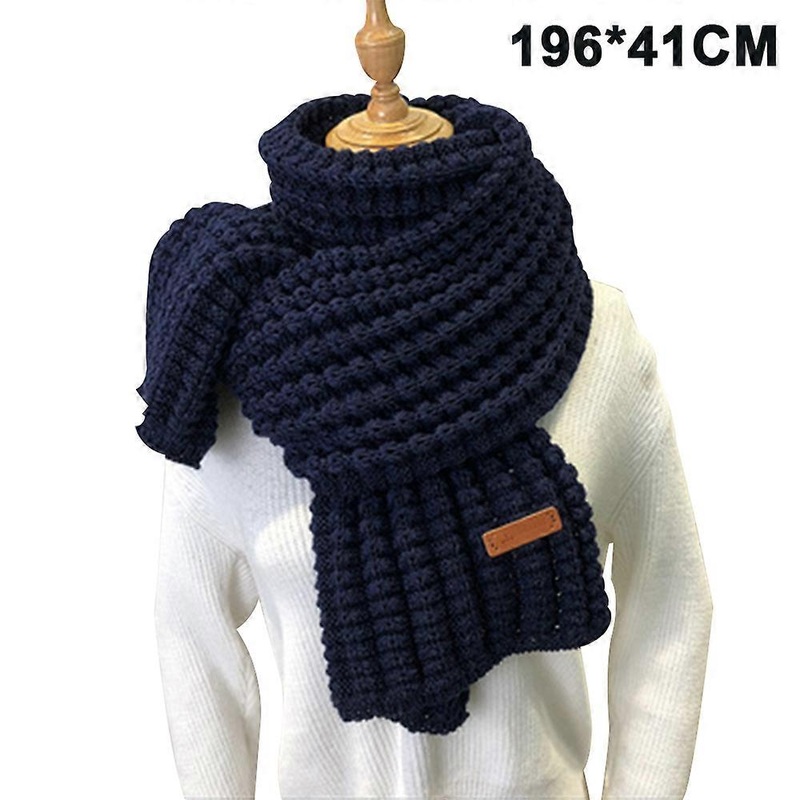 Woolen Scarf Women, Thickened Warmth Student Girl Shawl Cyan | Fruugo SG