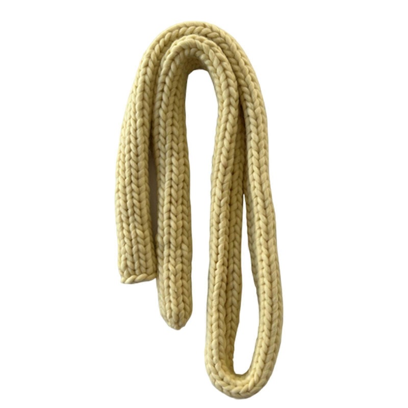 Fashion Solid Color Long Scarf for Female All Matching Thick Needle Scarf Photo Accessory Scarf Streetwear Neckwrap  Goose yellow | Fruugo SG