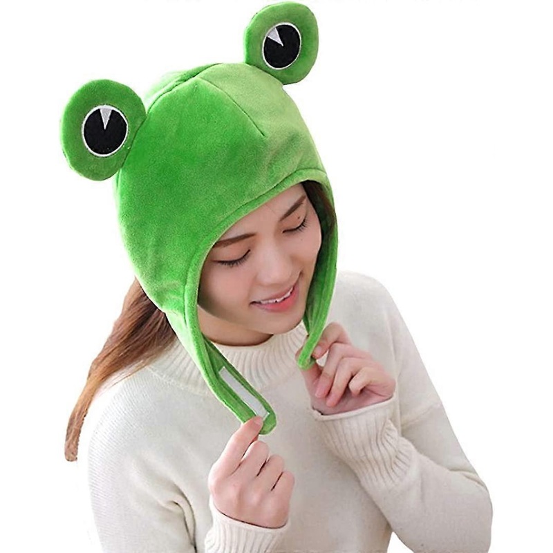 Frog Hat Adults Cotton Bucket Hat Frog Cap Fisherman Beach Festival Sun Hat Dress up Party Frog Hat Green Plush – | Fruugo SG