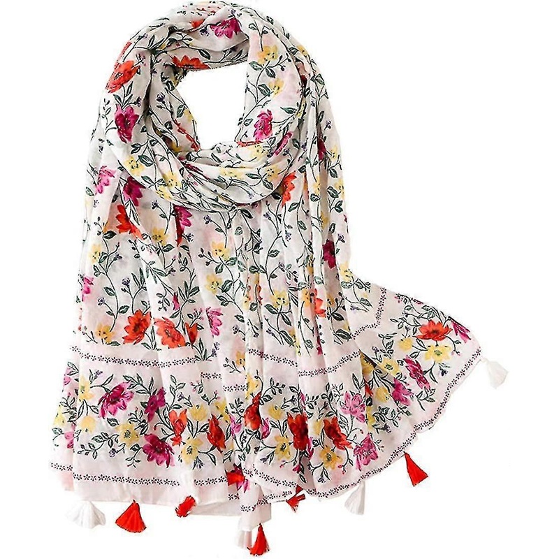 Scarf For Women Lightweight Floral Flower Scarves For Mill Spring Summer Autumn Winter Shawl | Fruugo SG
