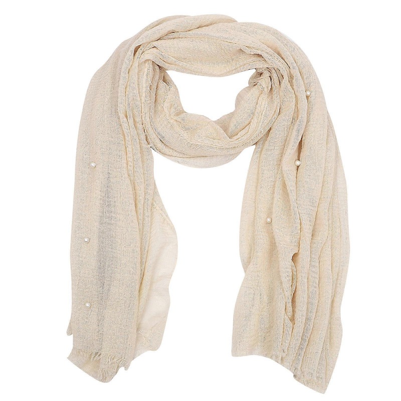 Scarf Wrap Shawl Stylish Shawl Outdoor Shawl Girl Decorative Shawl Beige 190X100X0.2CM Cotton Head Covering 1Pc | Fruugo SG