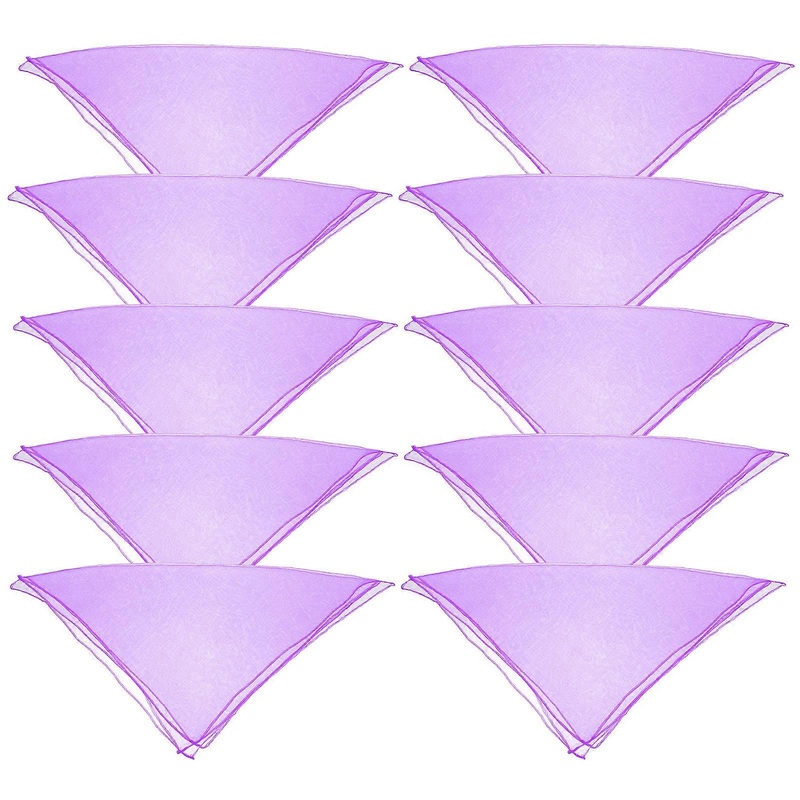 Silk Scarf Dance Performance Props Small Plain Scarves Purple 45x45cm Decoration 10Pcs | Fruugo SG