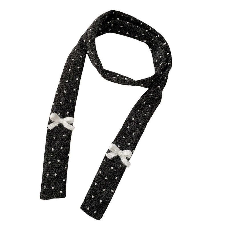 Women Elegant Scarf Girls Scarf Soft Comfortable Neckerchief Bowknot Scarf Fashion Accessory for Girls and Ladies  black gray | Fruugo SG