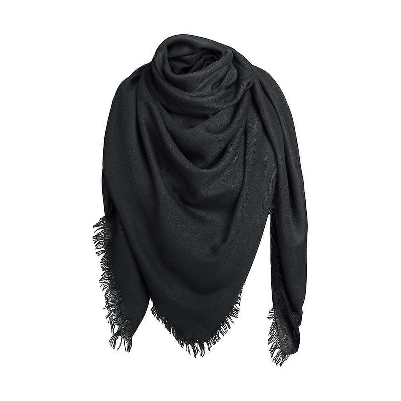 Women’s Square Neckerchief Shoulder Scarf with Fringes 140 x 140 cm | Fruugo SG